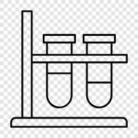 bilimsel ekipman, laboratuvar ekipmanları, cam eşyalar, kimyasal bileşikler ikon svg
