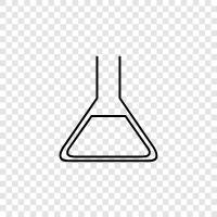 scientific flask, chemistry flask, laboratory flask, Erlenmeyer Flask icon svg