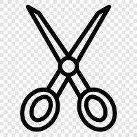 scissors, blades, cut, paper icon svg