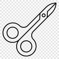 scissors, blades, cutting, fabric icon svg