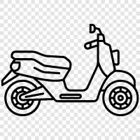 scooters, motorbikes, motorized bikes, motorized scooters icon svg