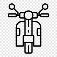 scooters, motorcycles, three wheelers, Vespa icon svg