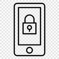 screen lock, security lock, phone security, lock phone icon svg