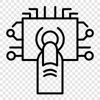 Bildschirmtechnik, Touchscreen, kapazitiver Touchscreen, resistiver Touchscreen symbol