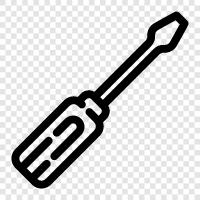 screwdriver set, screwdriver bits, screwdriver handle, screwdriver blade icon svg