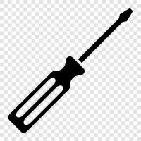 screwdriver set, screwdriver handle, screwdriver bits, Screwdriver icon svg