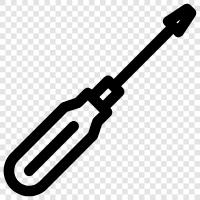 screwdriver set, screwdriver bits, screwdriver handle, Screwdriver icon svg