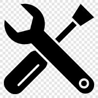 screwdriver tips, screwdriver set, screwdriver handle, wrench set icon svg