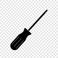 screwdriver with flat blade, flatblade screwdriver, screwdriver with, screwdriver flat blade icon svg