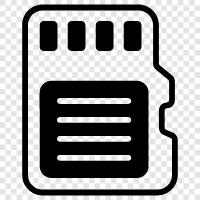 SD Card Storage, SD Card Capacity, SD Card Speed, SD Card Form icon svg