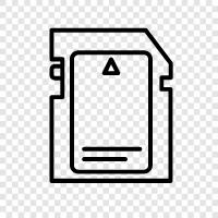 SDHC, SDXC, microSD, storage icon svg