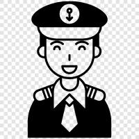 seafaring, sailing, ship, captain icon svg