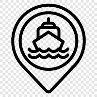 Seehafen, Hafen Lageplan, Hafen, Hafen Lage symbol