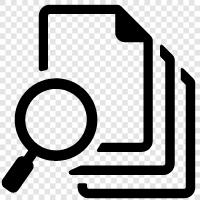 Suchmaschine, Dateisuche, Dateisuchmaschine, Dateisuchwerkzeug symbol