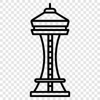 Seattle, Washington, Space Needle icon svg