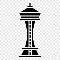 Seattle, Seattle skyline, Washington, USA icon svg