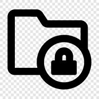 secure, password, lock, folder icon svg