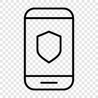 secure phone, mobile phone security, phone security, privacy icon svg