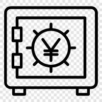 security box, vault, safe, lock box icon svg