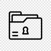 Security, Encryption, Folder, Lock icon svg