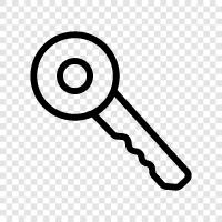 security, locks, Key icon svg