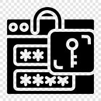 security, encrypted, secure, authentication icon svg