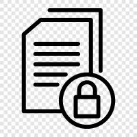 Security Documents, Security Paper, Security Paperwork, Secured Documents icon svg