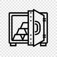 security, lock, lockbox, security box icon svg