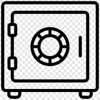 security, locked, safe, deposit icon svg