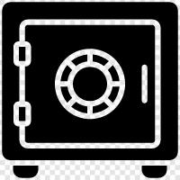 security, safe, lock, safe deposit box icon svg