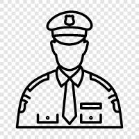 security guard work, security guard salary, security guard training, security guard certification icon svg