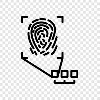 Sicherheit, Identifikation, biometrisch, Authentifizierung symbol