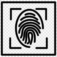 security, identification, fingerprints, criminal record icon svg