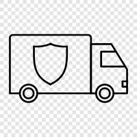 Security Vehicle, Security Truck, Security Van Guard, Security Guard Van icon svg