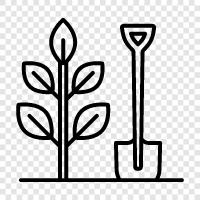 seeds, trees, shrubs, flowers icon svg