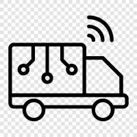 selfdriving truck, selfdriving cars, autonomous truck, self icon svg