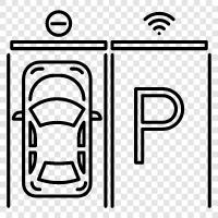 self parking, selfparking, autonomous parking, ondemand parking icon svg