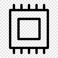 semiconductor, microcontroller, microcontroller development, microprocessor icon svg