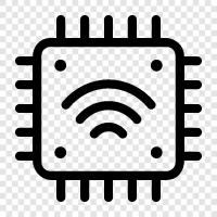 semiconductor, microprocessor, computer, data icon svg