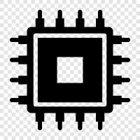 semiconductor, microcontroller, microprocessor, microcontroller development icon svg