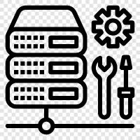 Server Administration, Server Security, Server Maintenance, Server Repair icon svg