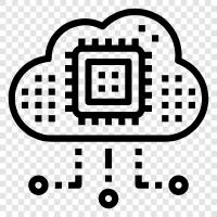 Server Cloud, Cloud Server Hosting, Cloud Server Vermietung, Cloud Server Dienstleistungen symbol