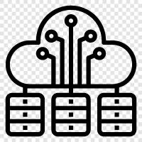 server, cloud, software, service icon svg