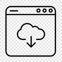 server, hosting, cloud, software icon svg