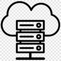 server, cloud, server farm, server virtualization icon svg