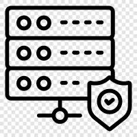 Server Sicherheitslücken, Server Security Solutions, Server Security Threats, Server symbol