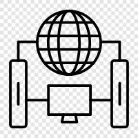 server, connection, online, computer icon svg