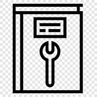 service, system file, startup file, registry key icon svg