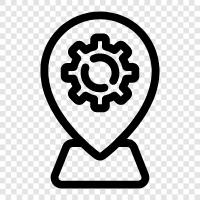 serviced location, servicer location, servicestation, service center icon svg