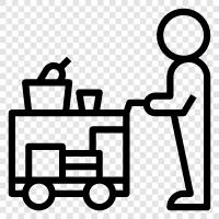 serving, cart, servingware, delivery icon svg